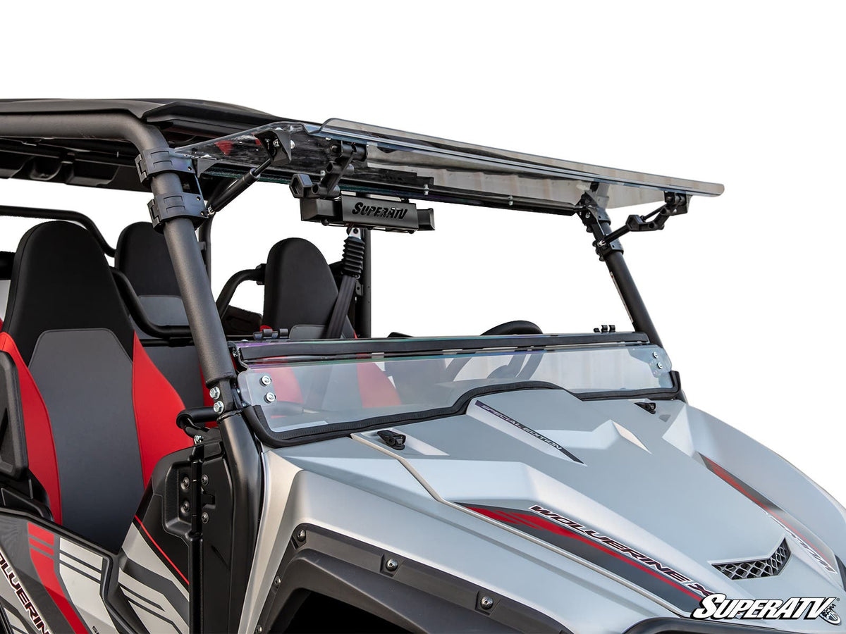 Photo of SuperATV Yamaha Wolverine X2 850 Scratch-Resistant Flip Windshield by SuperATV - Premium Windshields for UTVs / Side by Sides