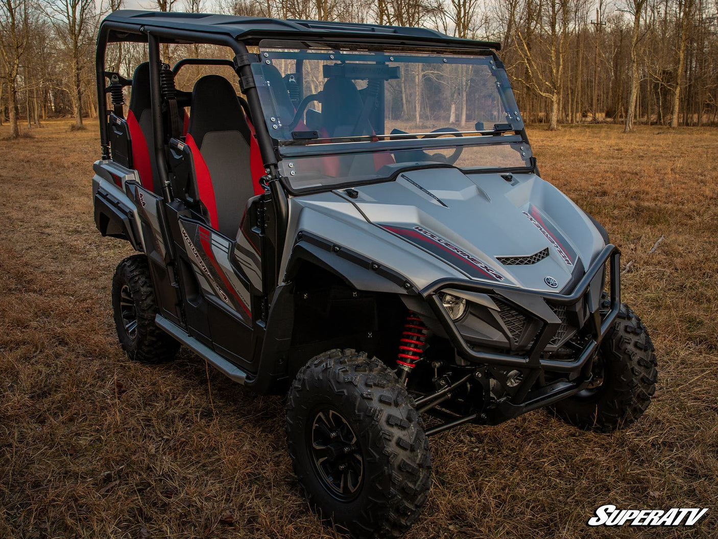 Photo of SuperATV Yamaha Wolverine X2 850 Scratch-Resistant Flip Windshield by SuperATV - Premium Windshields for UTVs / Side by Sides