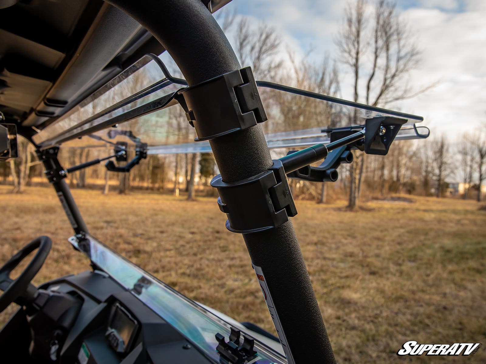 Photo of SuperATV Yamaha Wolverine X4 850 Scratch-Resistant Flip Windshield by SuperATV - Premium Windshields for UTVs / Side by Sides