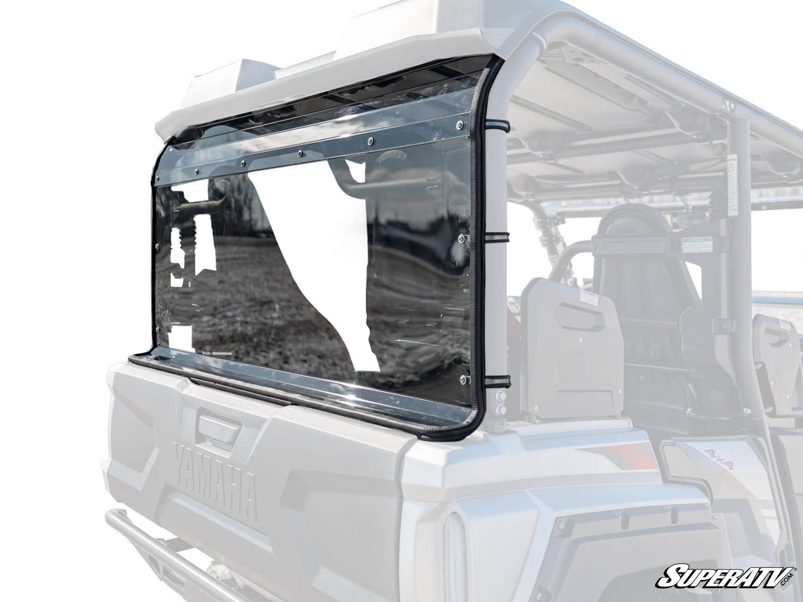 Photo of SuperATV Yamaha Wolverine RMAX4 Rear Windshield by SuperATV - Premium Windshields for UTVs / Side by Sides