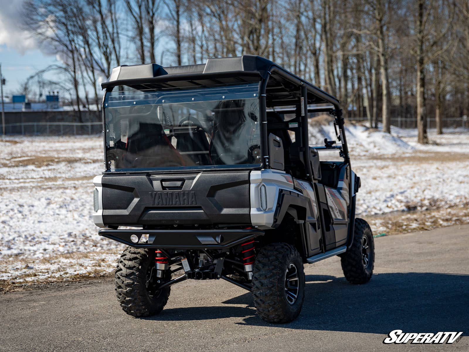 Photo of SuperATV Yamaha Wolverine X4 850 Rear Windshield by SuperATV - Premium Windshields for UTVs / Side by Sides