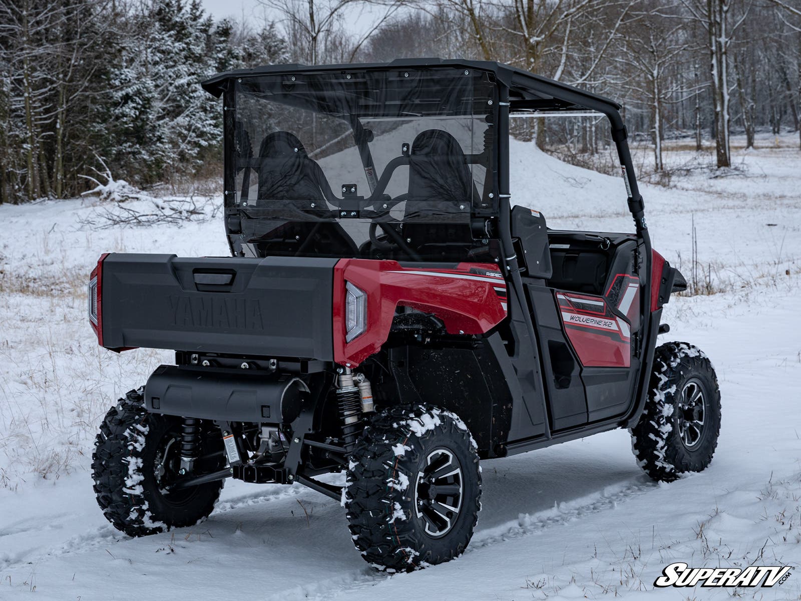 Photo of SuperATV Yamaha Wolverine X2 850 Rear Windshield by SuperATV - Premium Windshields for UTVs / Side by Sides