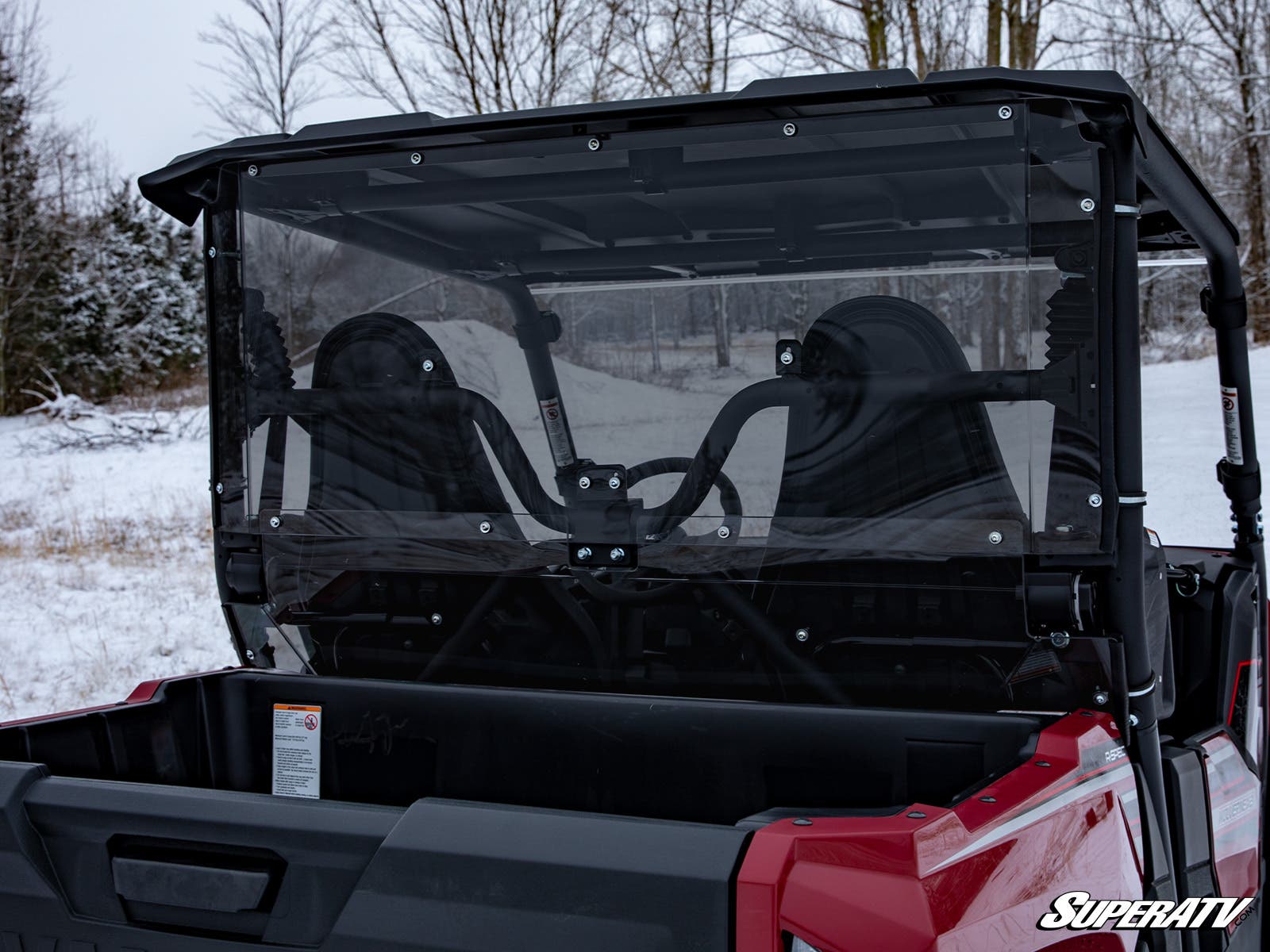 Photo of SuperATV Yamaha Wolverine X2 850 Rear Windshield by SuperATV - Premium Windshields for UTVs / Side by Sides
