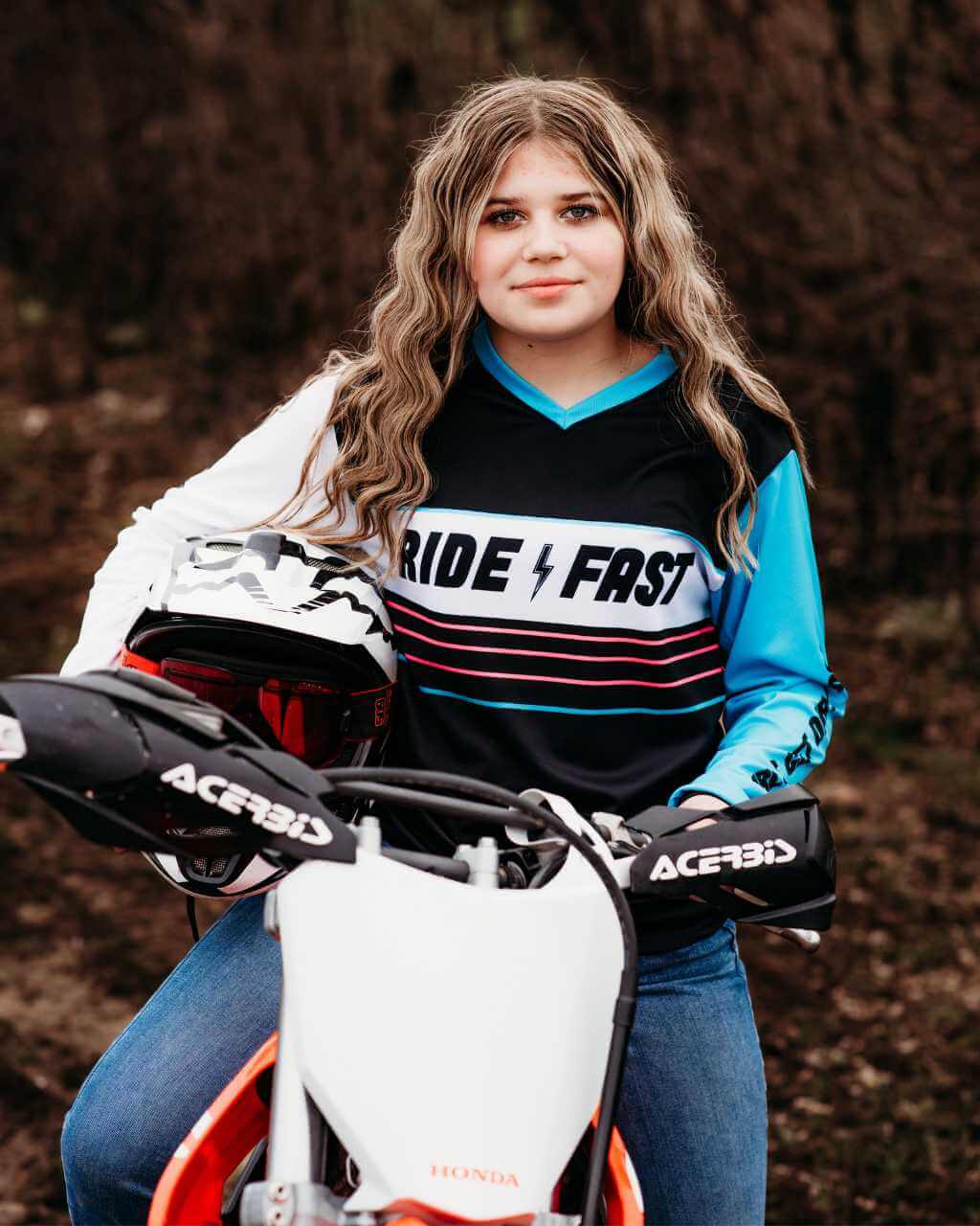 Photo of Youth Ride Fast Jersey by OFF-ROAD VIXENS CLOTHING CO. - Premium Youth for UTVs / Side by Sides