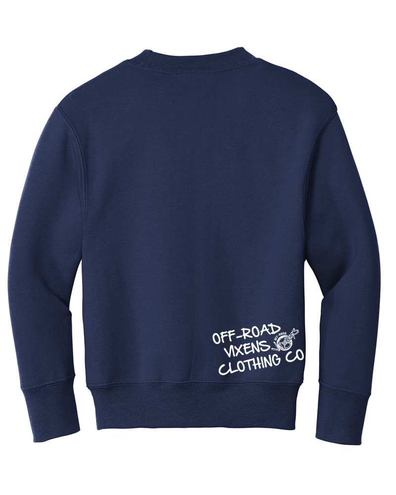 Photo of Youth Vixen Vibes Crewneck by OFF-ROAD VIXENS CLOTHING CO. - Premium Apparel & Accessories for UTVs / Side by Sides