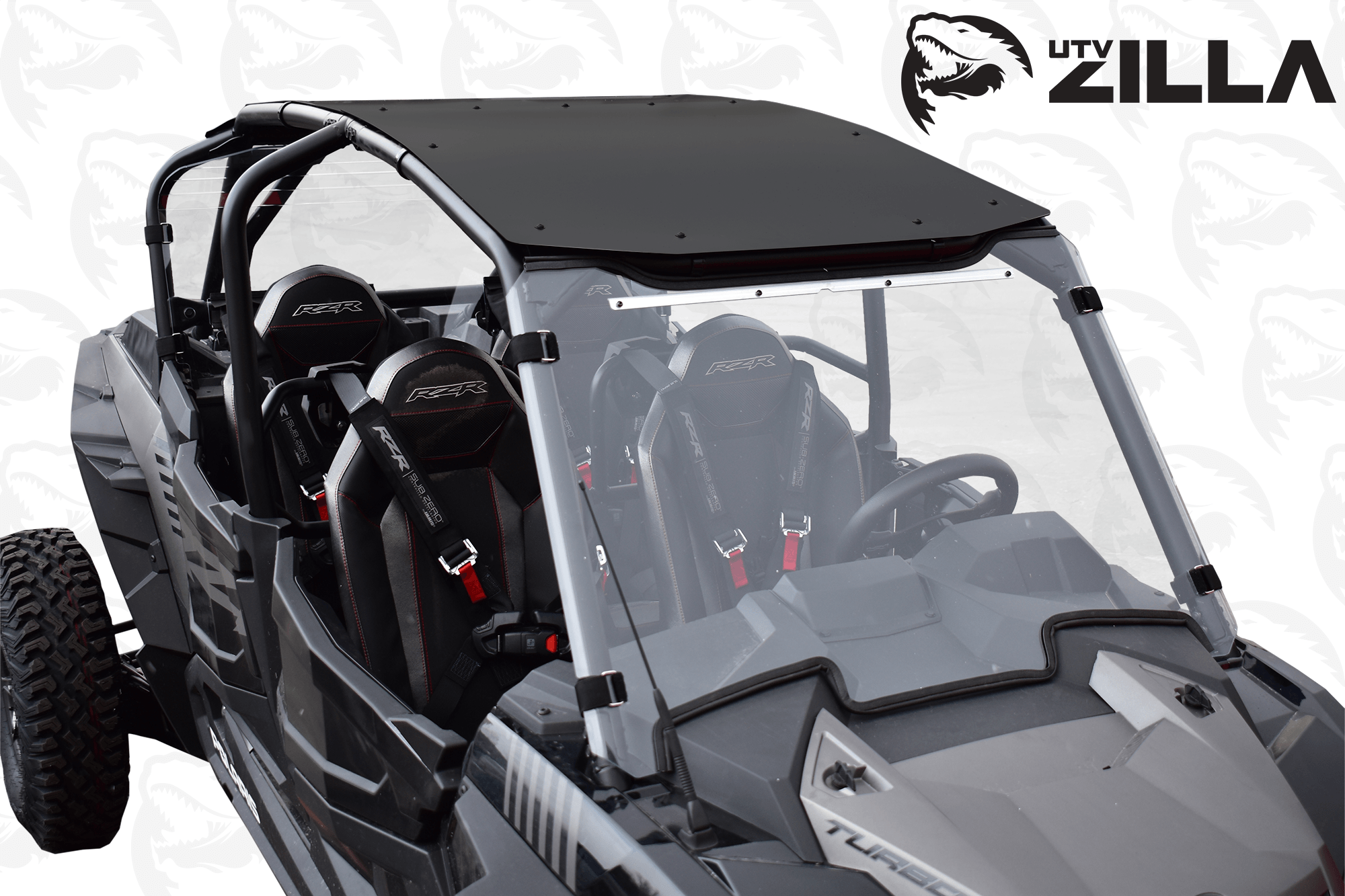 Photo of Black Aluminum Roof for RZR 4 Turbo S by UTVZILLA - Premium for UTVs / Side by Sides