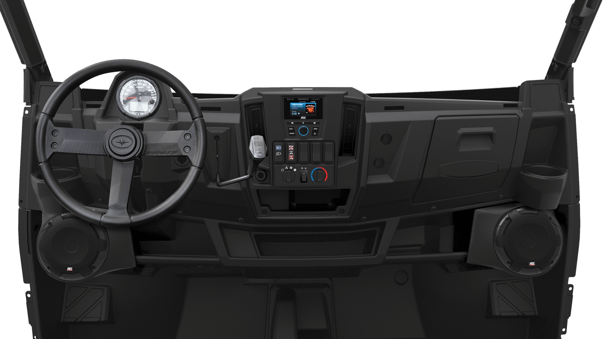 Photo of Polaris Ranger Dash Mount All-Weather Speaker Pods by MTX Audio - Premium Audio for UTVs / Side by Sides