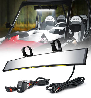 Curved UTV Rear View Mirror with LED Lights | Spirit Series