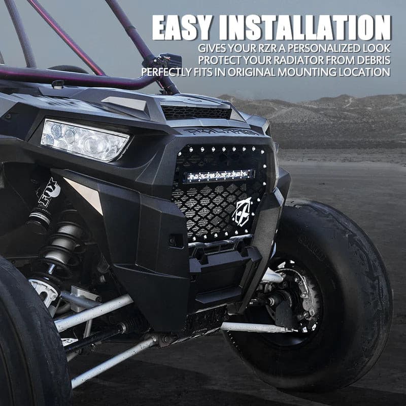 Polaris RZR Grille with built-in LED Light Bar 60W