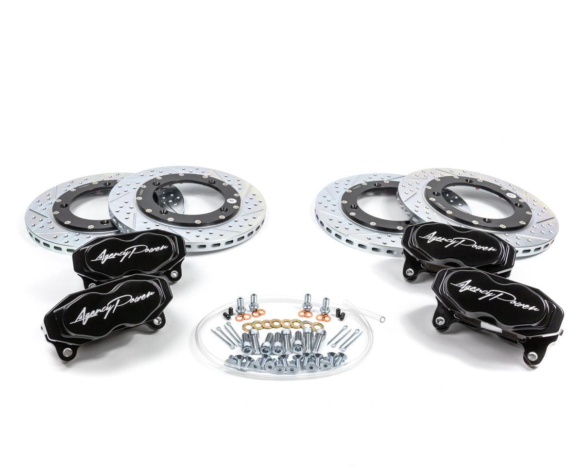 Photo of Can-Am Maverick X3 Turbo Big Brake Kit Front & Rear Black (2017-2020) by Agency Power - Premium Brake Pads & Rotors for UTVs / Side by Sides