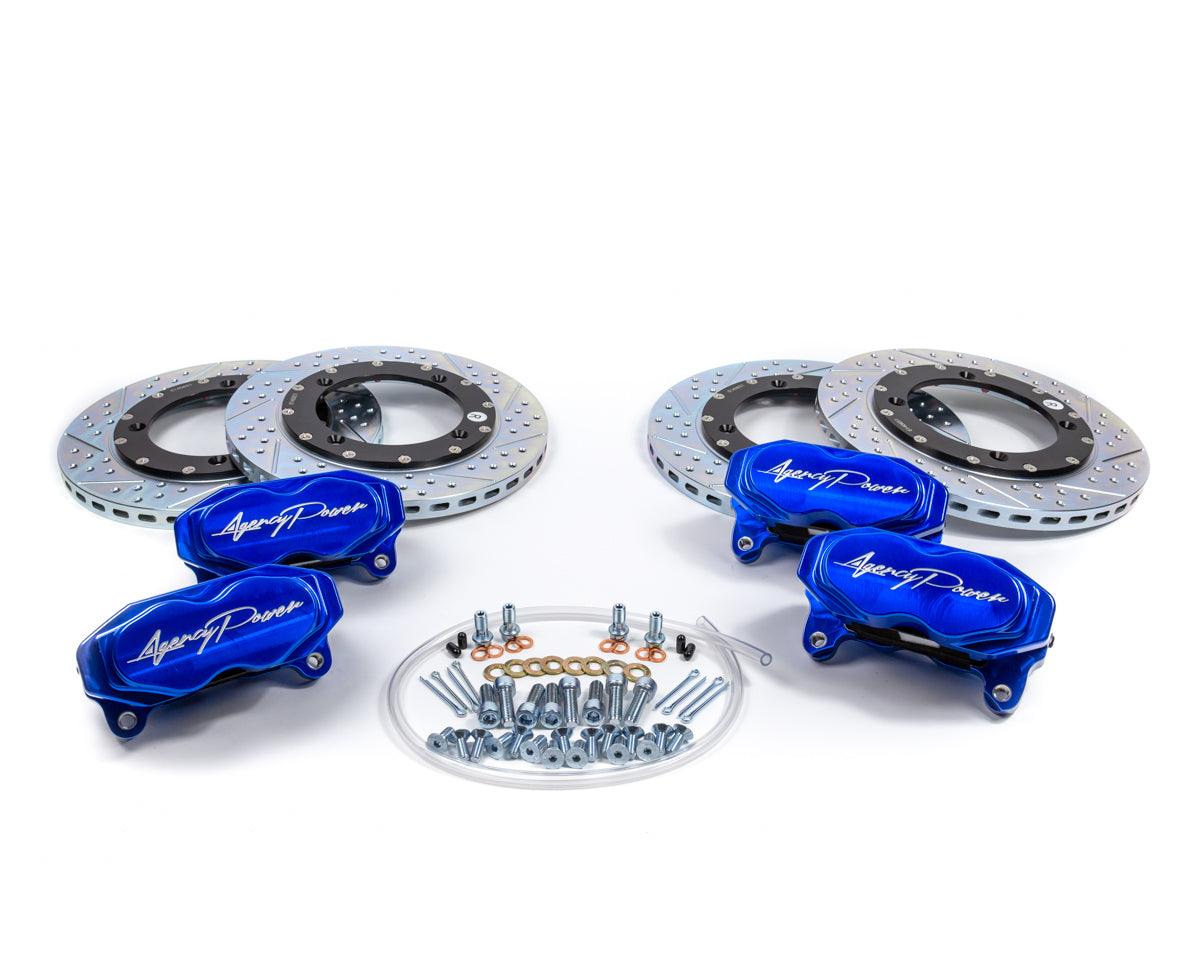 Photo of Can-Am Maverick X3 Turbo Big Brake Kit Front and Rear Blue Ice (2017-2020) by Agency Power - Premium Brake Pads & Rotors for UTVs / Side by Sides