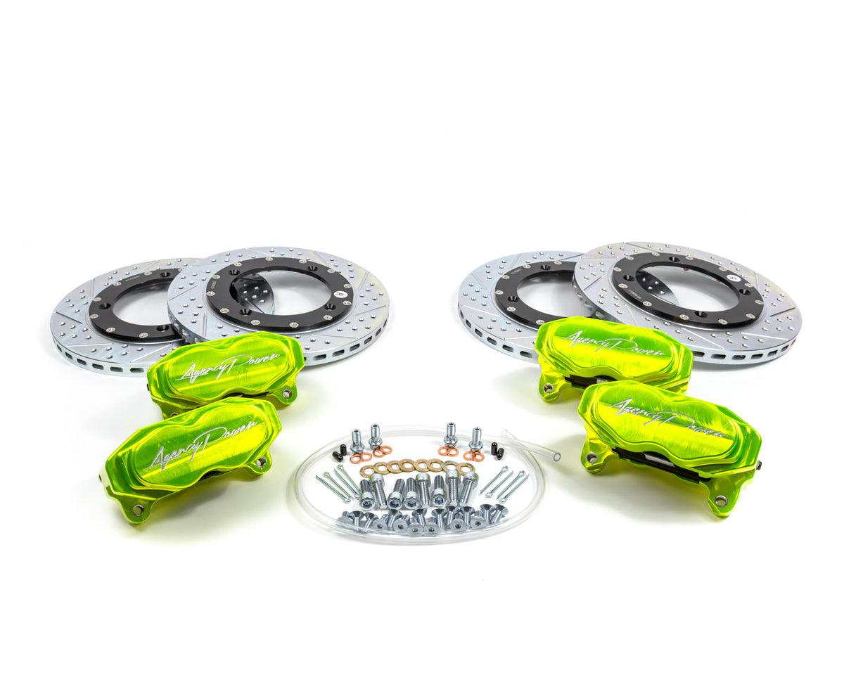 Photo of Can-Am Maverick X3 Turbo Big Brake Kit Front & Rear Monster Green (2017-2020) by Agency Power - Premium Brake Pads & Rotors for UTVs / Side by Sides