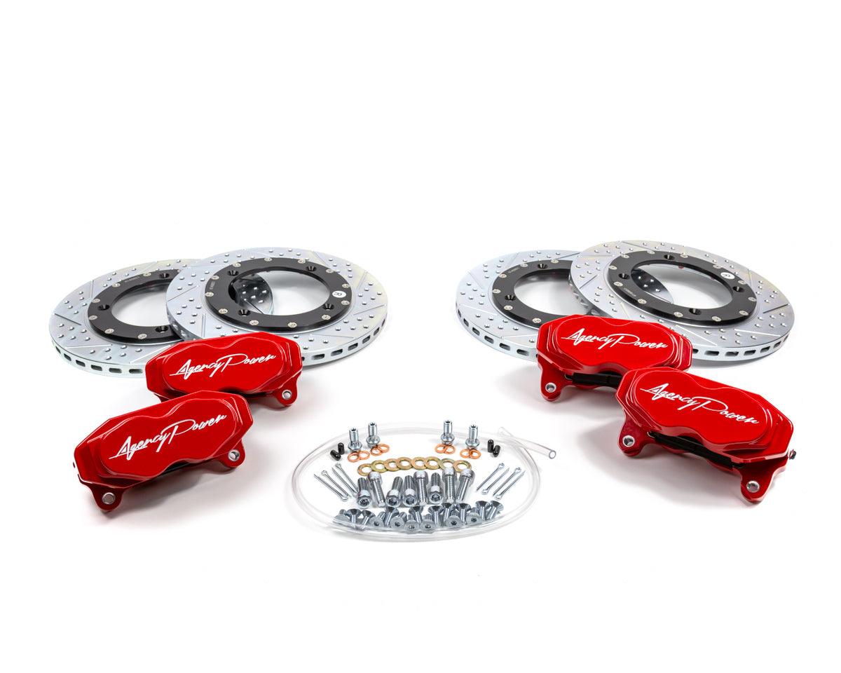 Photo of Can-Am Maverick X3 Turbo Big Brake Kit Front and Rear Red (2017-2020) by Agency Power - Premium Brake Pads & Rotors for UTVs / Side by Sides