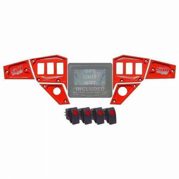 Photo of Polaris RZR 6 Piece Dash Panels by 50 Caliber Racing - Premium Dash Accessories for UTVs / Side by Sides