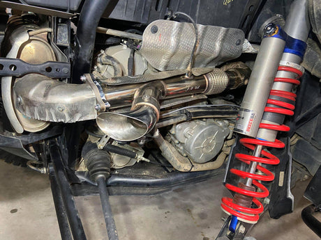 RPM-SxS RZR XPT Turbo Pro Xp & Turbo R 2.5" Captains Choice Electric Side Dump E-Valve Exhaust - R1 Industries