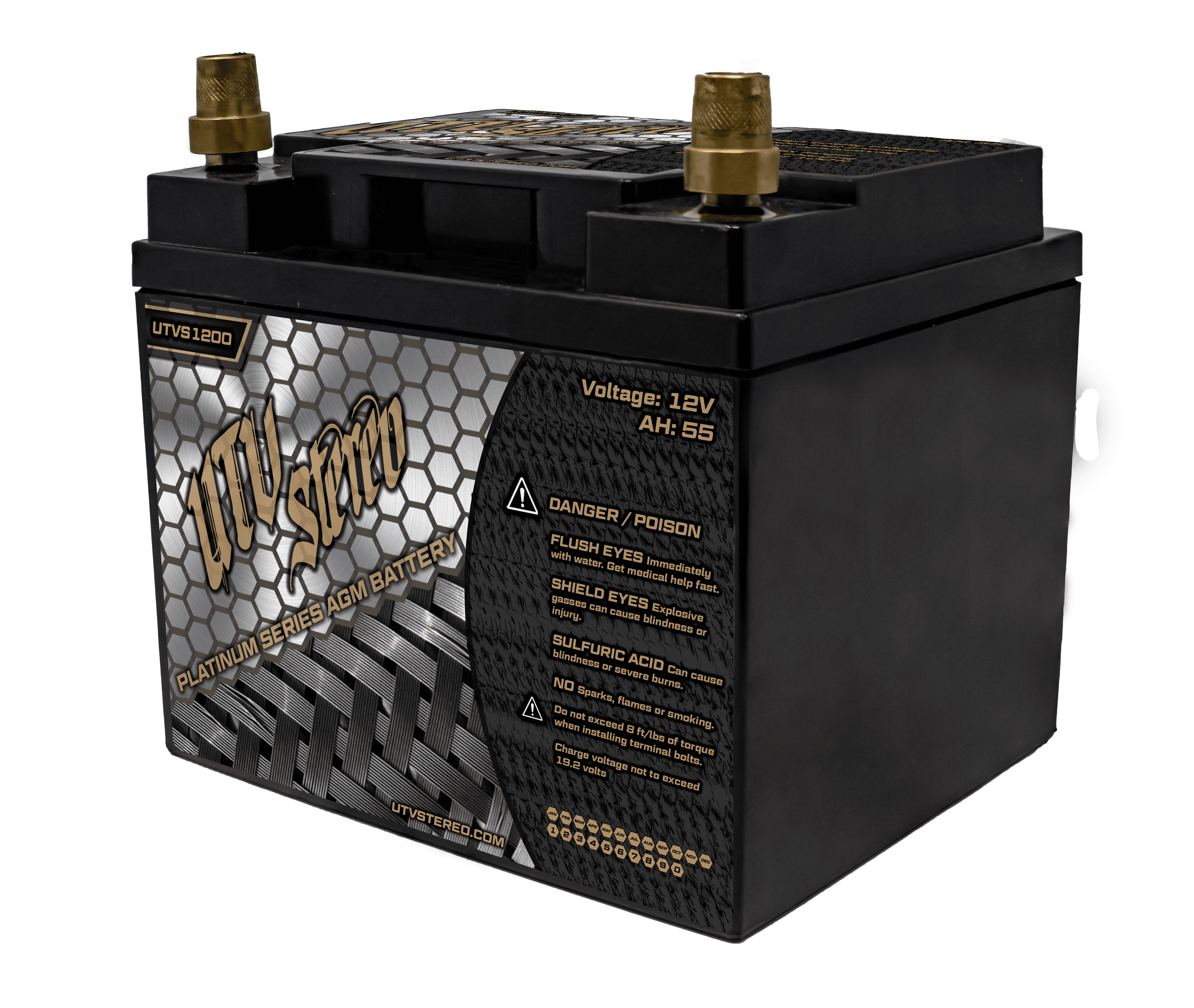 Photo of Platinum Series AGM 1200 Battery by UTV Stereo - Premium Batteries for UTVs / Side by Sides
