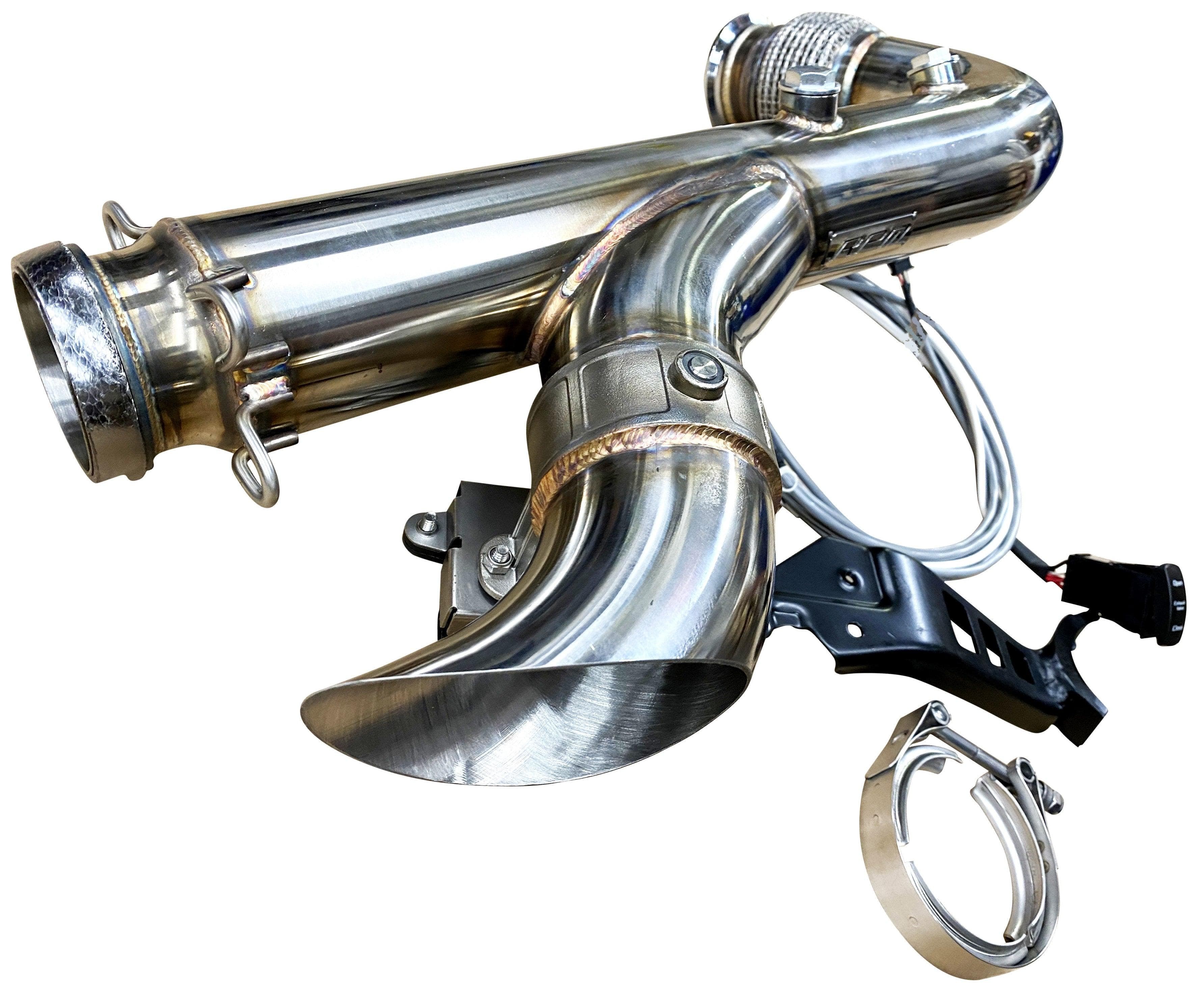 Photo of Can-Am Maverick X3 RPM SxS E-Valve 3" Electronic Dump Valve Exhaust / Mid Pipe by RPM SXS - Premium Exhaust Systems & Components for UTVs / Side by Sides