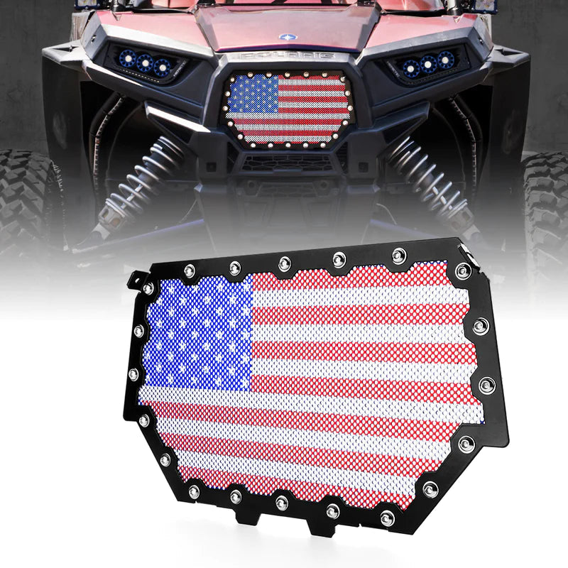 Photo of Polaris RZR Black Steel Mesh Grille for 2014-2018 Polaris RZR S 900 & XP 1000 by XPRITE - Premium Grilles for UTVs / Side by Sides
