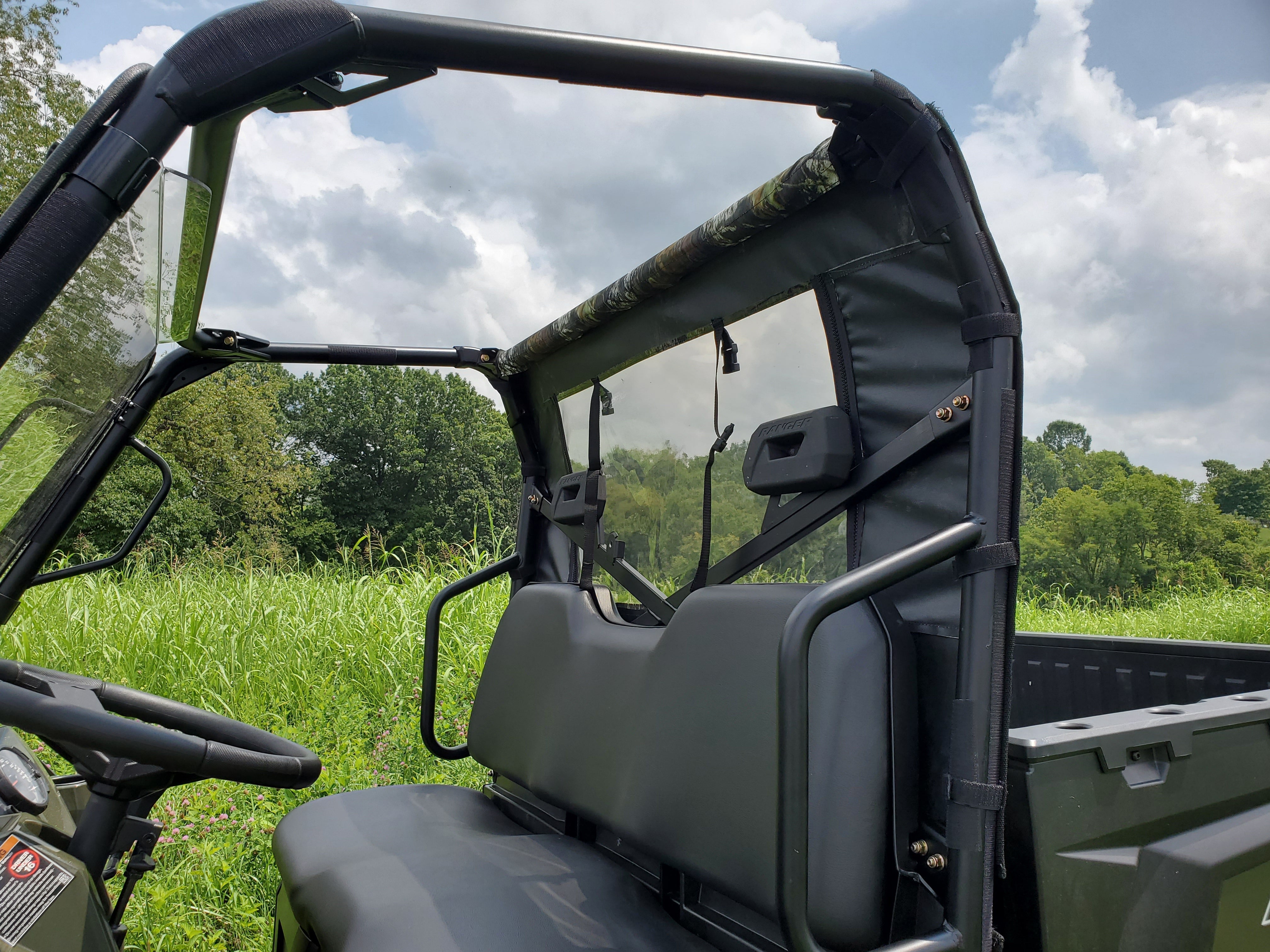 Photo of Polaris Ranger Full-Size 570 3-Passenger - Soft Back Panel by 3 Star UTV - Premium Windshields for UTVs / Side by Sides