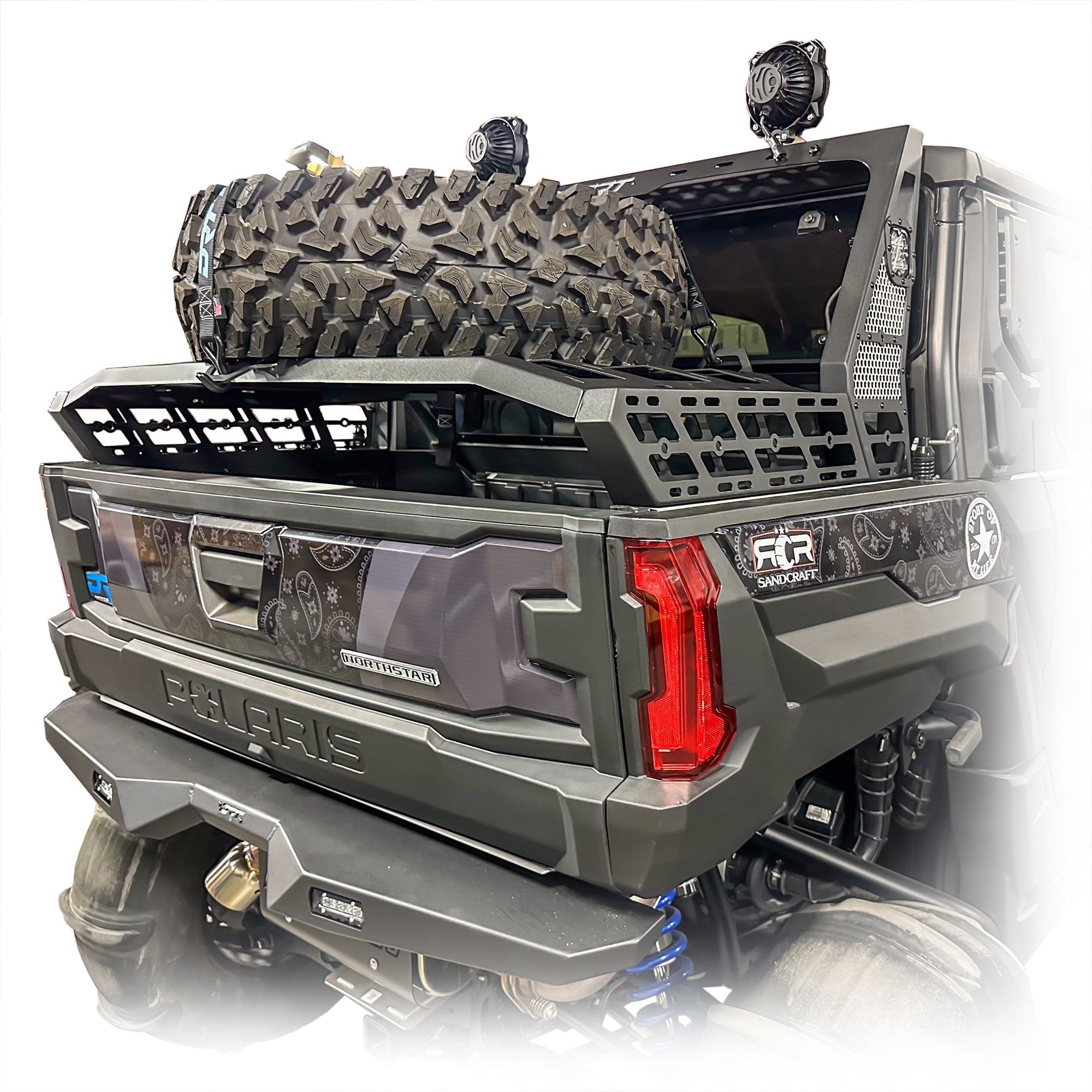 Photo of Polaris Xpedition Chase Rack / Tire Carrier System by DRT Motorsports - Premium Storage for UTVs / Side by Sides