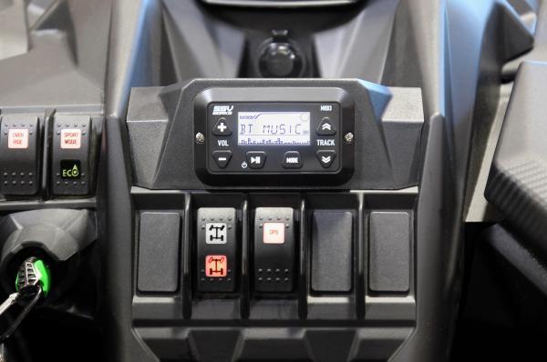 Photo of Can-Am Maverick X3 Dash Mounting Panel for MRB3 Bluetooth Media Controller (2017-2022) by SSV Works - Premium Audio for UTVs / Side by Sides