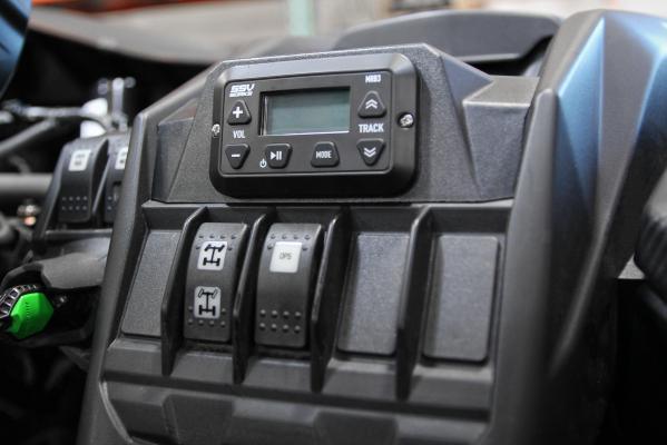Photo of Can-Am Maverick X3 Dash Mounting Panel for MRB3 Bluetooth Media Controller (2017-2022) by SSV Works - Premium Audio for UTVs / Side by Sides