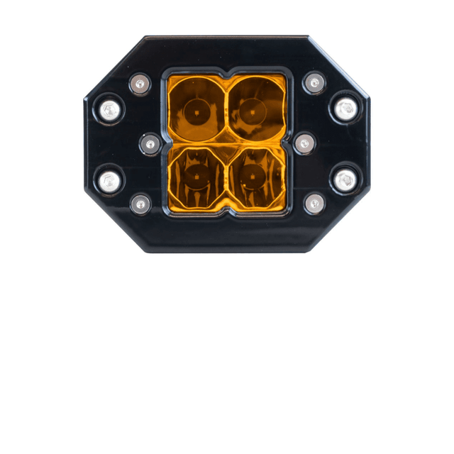 Quattro Flush Mount Amber LED Pod Light - R1 Industries