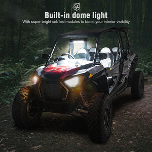 UTV Rear View Mirror with Integrated LED Lights