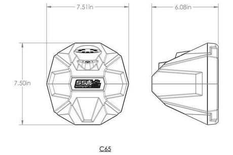 Polaris General 6.5" Cage Mount Pods (2016-2022) - R1 Industries