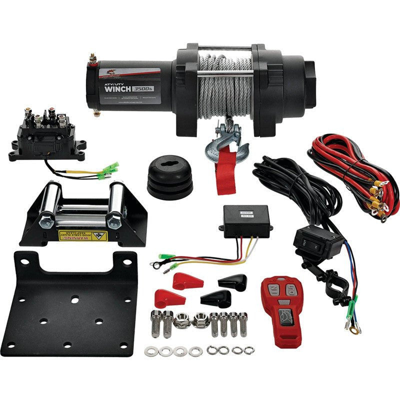 Photo of All Balls Racing 3500 LB Wire Winch (4 Bolt) by All Balls Racing - Premium Winches & Winch Mounts for UTVs / Side by Sides