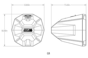 Universal 8in Cage-Mount Speaker-Pods - R1 Industries