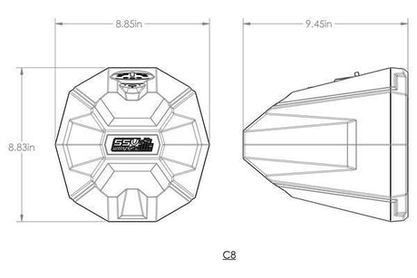 Universal 8in Cage-Mount Speaker-Pods - R1 Industries