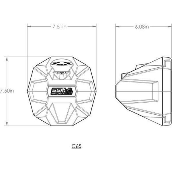 Photo of Polaris RZR Pro / Turbo R Ride Command 6.5" Cage Mounted Speaker Pods by SSV Works - Premium Audio for UTVs / Side by Sides