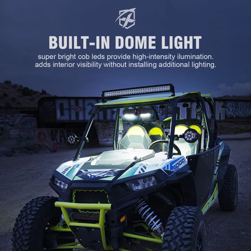 UTV Rear View Mirror with Integrated LED Lights |  R1 Industries | XPRITE.