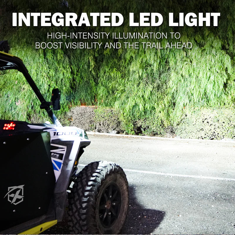 UTV Side View Mirror with LED Spotlights | Spider Series