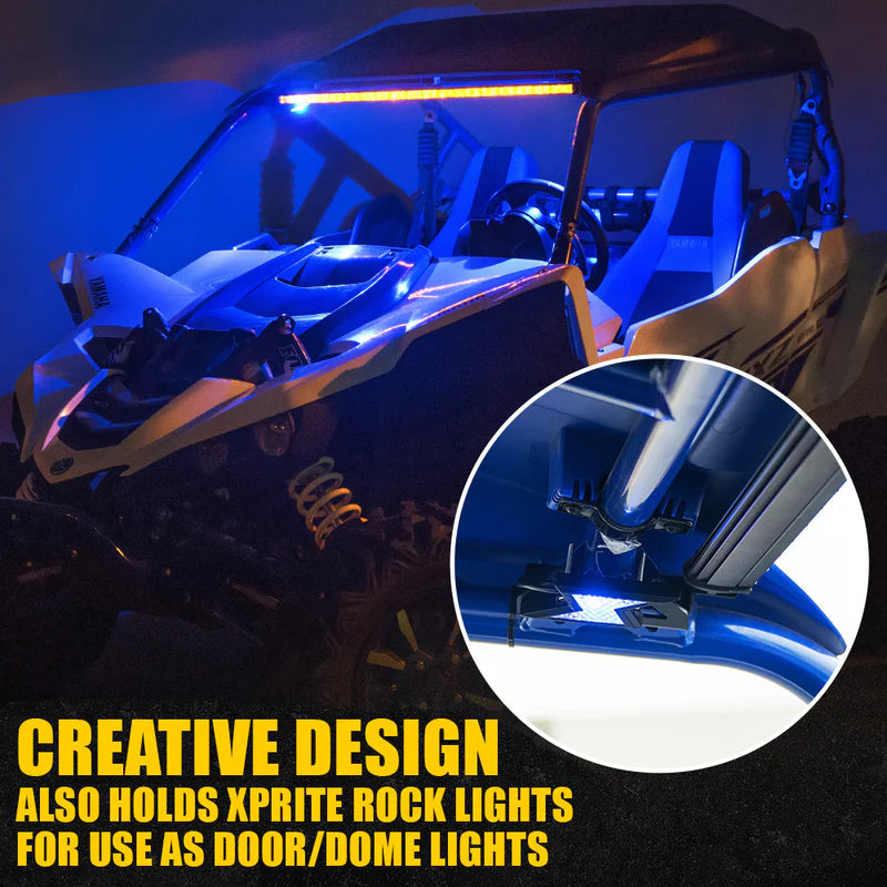 Xprite 40" Lightbar and Dome Light Brackets for 2016-18 Yamaha YXZ 1000R Models
