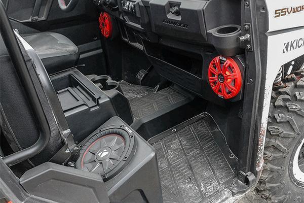 Photo of Polaris Ranger XP 1000 10 Inch Subwoofer for Ride-Command (2018-2022) by SSV Works - Premium Audio for UTVs / Side by Sides
