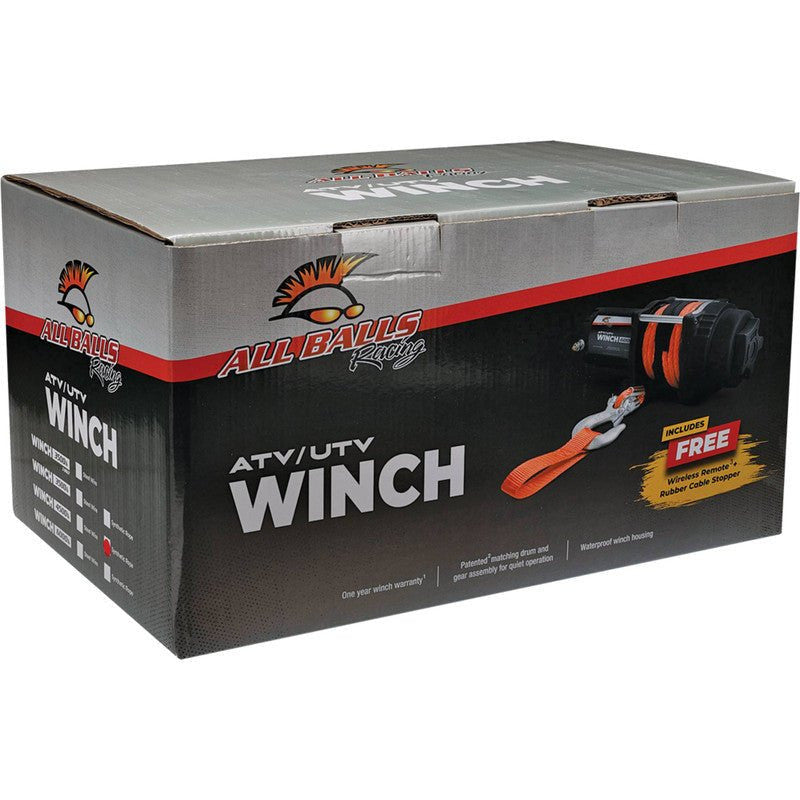 Photo of All Balls Racing 4500 LB Synthetic Rope Winch (4 Bolt) by All Balls Racing - Premium Winches & Winch Mounts for UTVs / Side by Sides