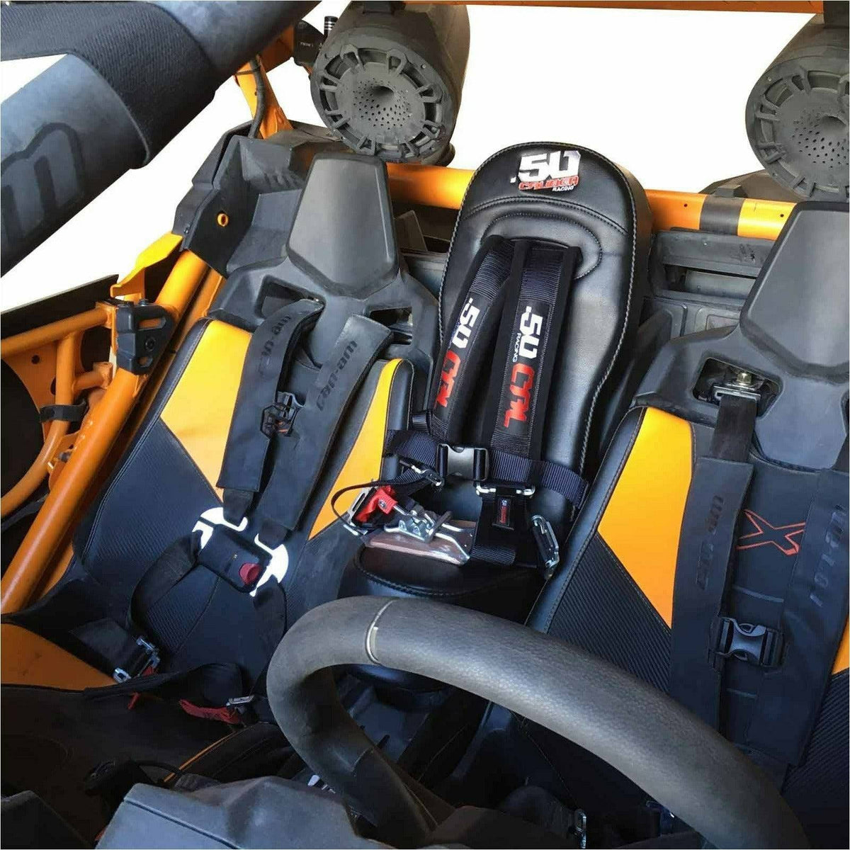 Photo of Can Am X3 Bump Seat with Harness by 50 Caliber Racing - Premium Bump Seats for UTVs / Side by Sides