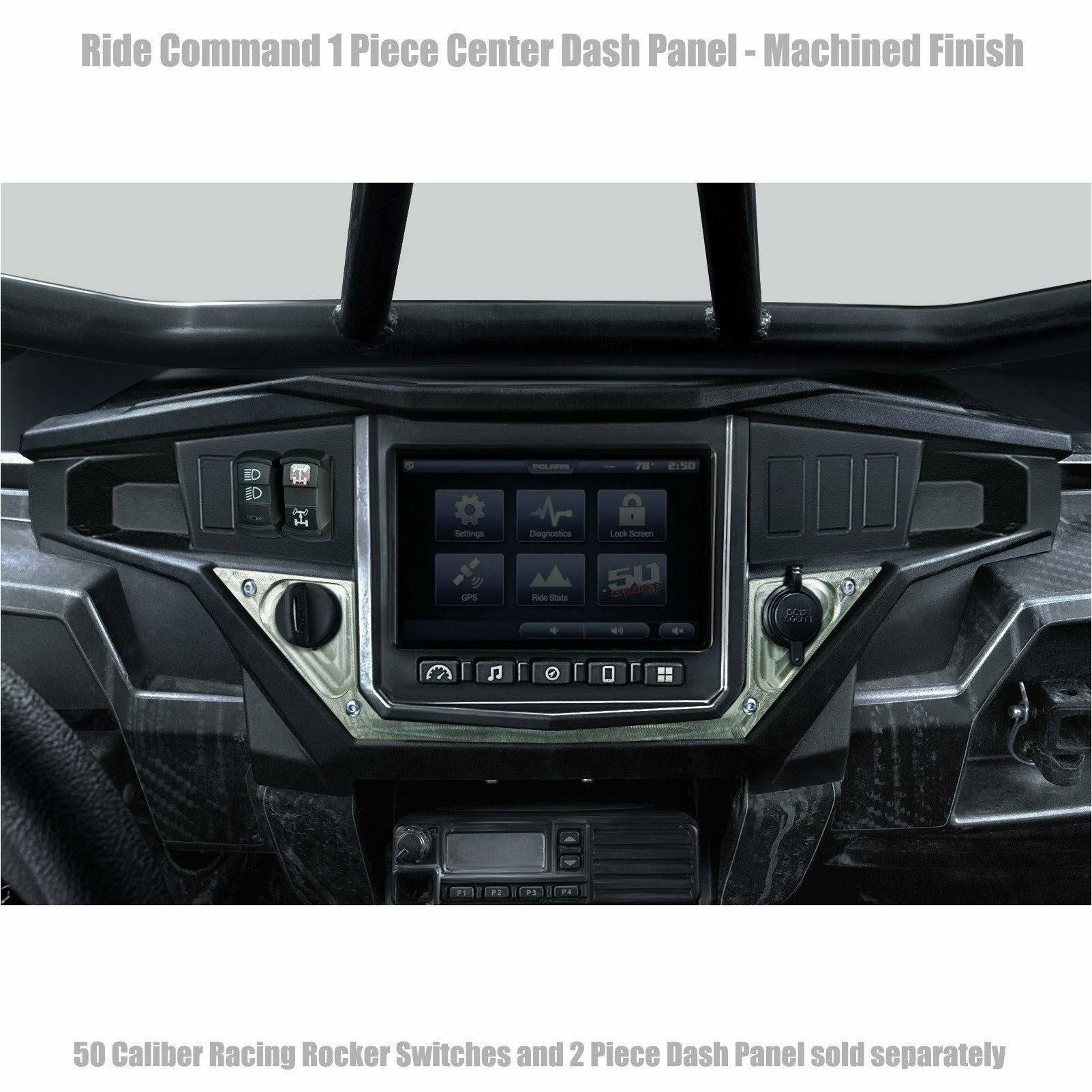 Photo of Polaris RZR XP 1000 Ride Command 1 Piece Dash Panel by 50 Caliber Racing - Premium Rocker Switches for UTVs / Side by Sides