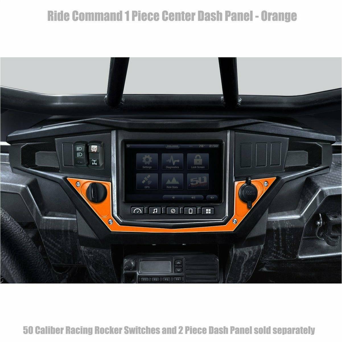 Photo of Polaris RZR XP 1000 Ride Command 1 Piece Dash Panel by 50 Caliber Racing - Premium Rocker Switches for UTVs / Side by Sides
