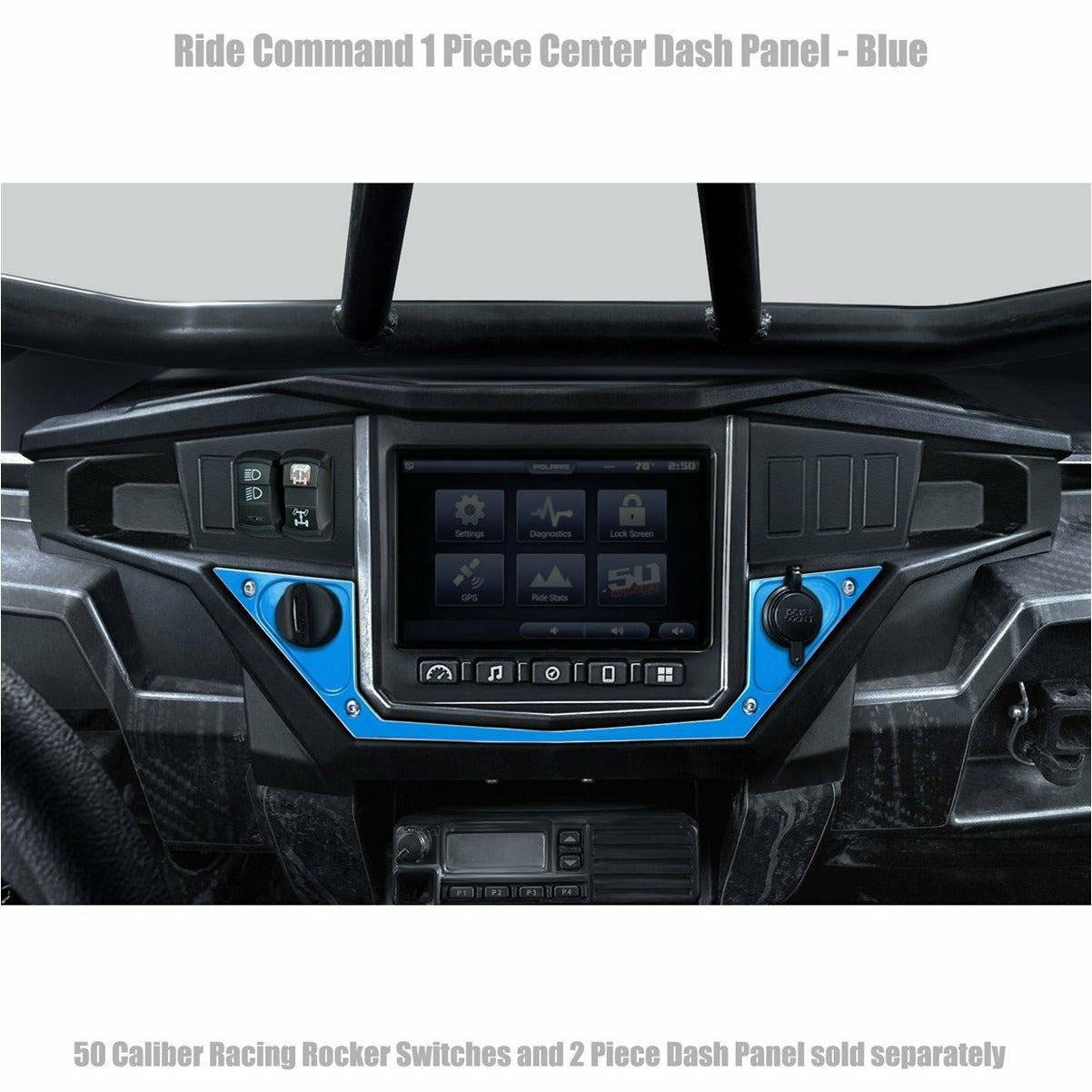 Photo of Polaris RZR XP 1000 Ride Command 1 Piece Dash Panel by 50 Caliber Racing - Premium Rocker Switches for UTVs / Side by Sides