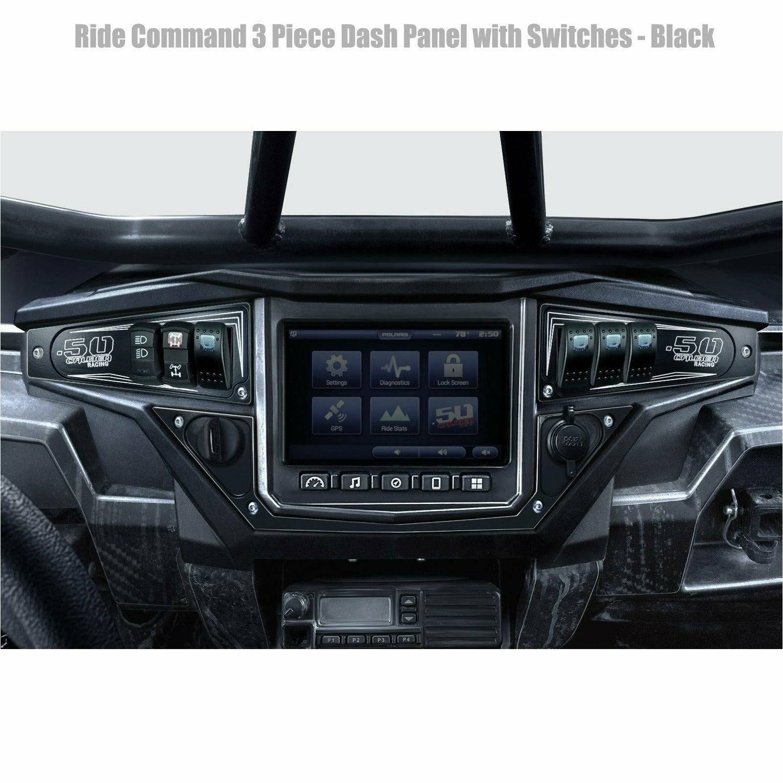 Photo of Polaris RZR XP 1000 (2017+) Ride Command 6 Switch Dash Panel by 50 Caliber Racing - Premium Dash Accessories for UTVs / Side by Sides