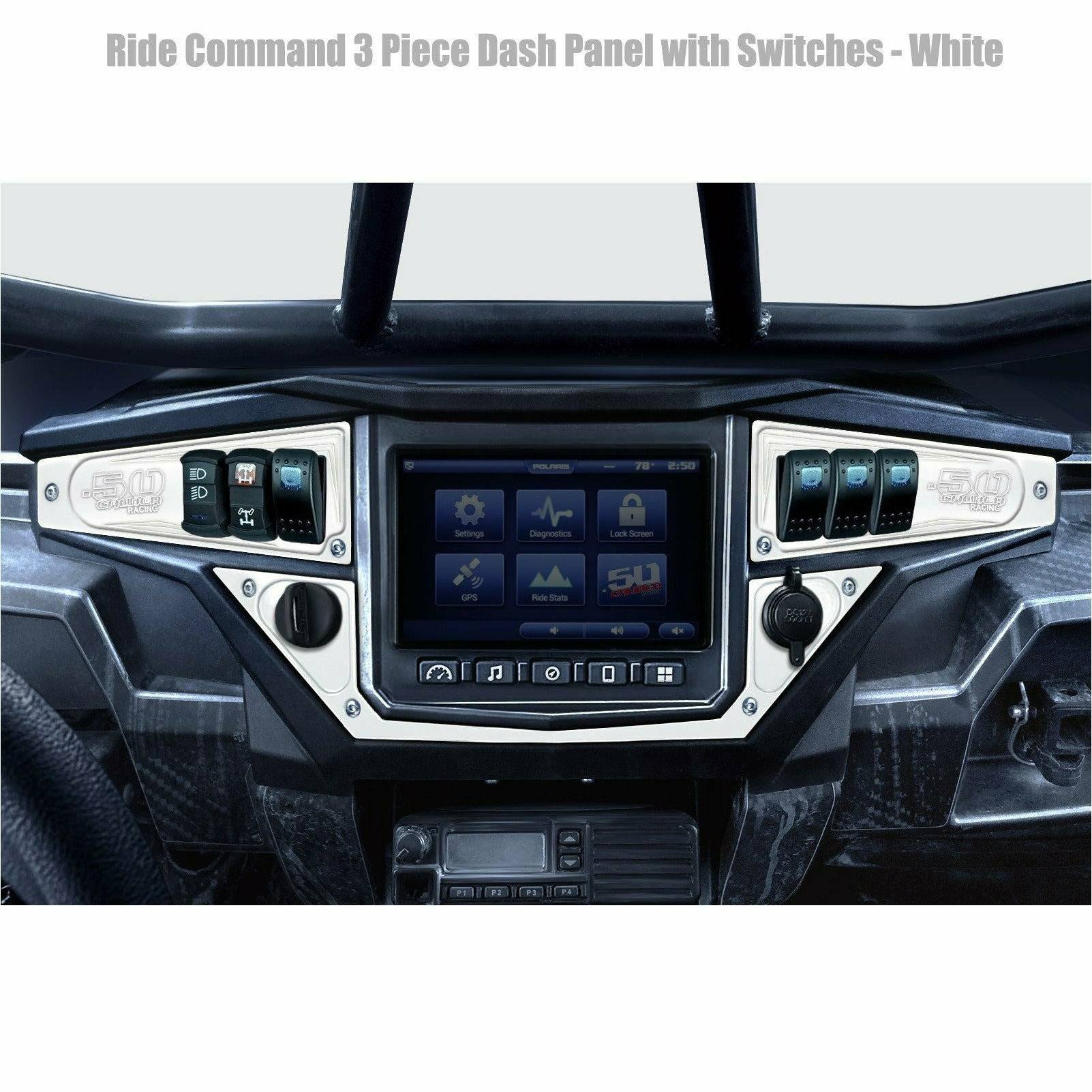 Photo of Polaris RZR XP 1000 (2017+) Ride Command 6 Switch Dash Panel by 50 Caliber Racing - Premium Dash Accessories for UTVs / Side by Sides