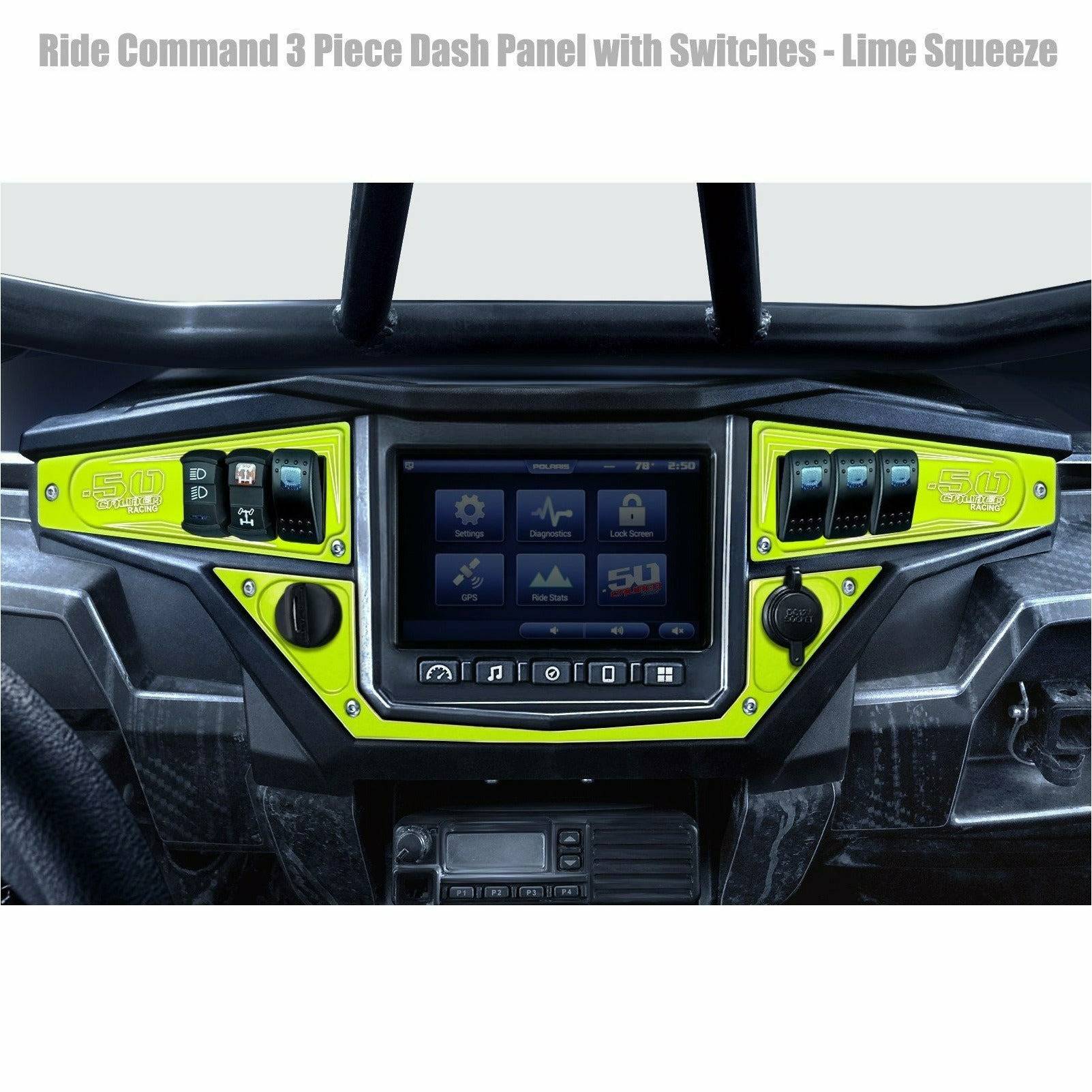Photo of Polaris RZR XP 1000 (2017+) Ride Command 6 Switch Dash Panel by 50 Caliber Racing - Premium Dash Accessories for UTVs / Side by Sides