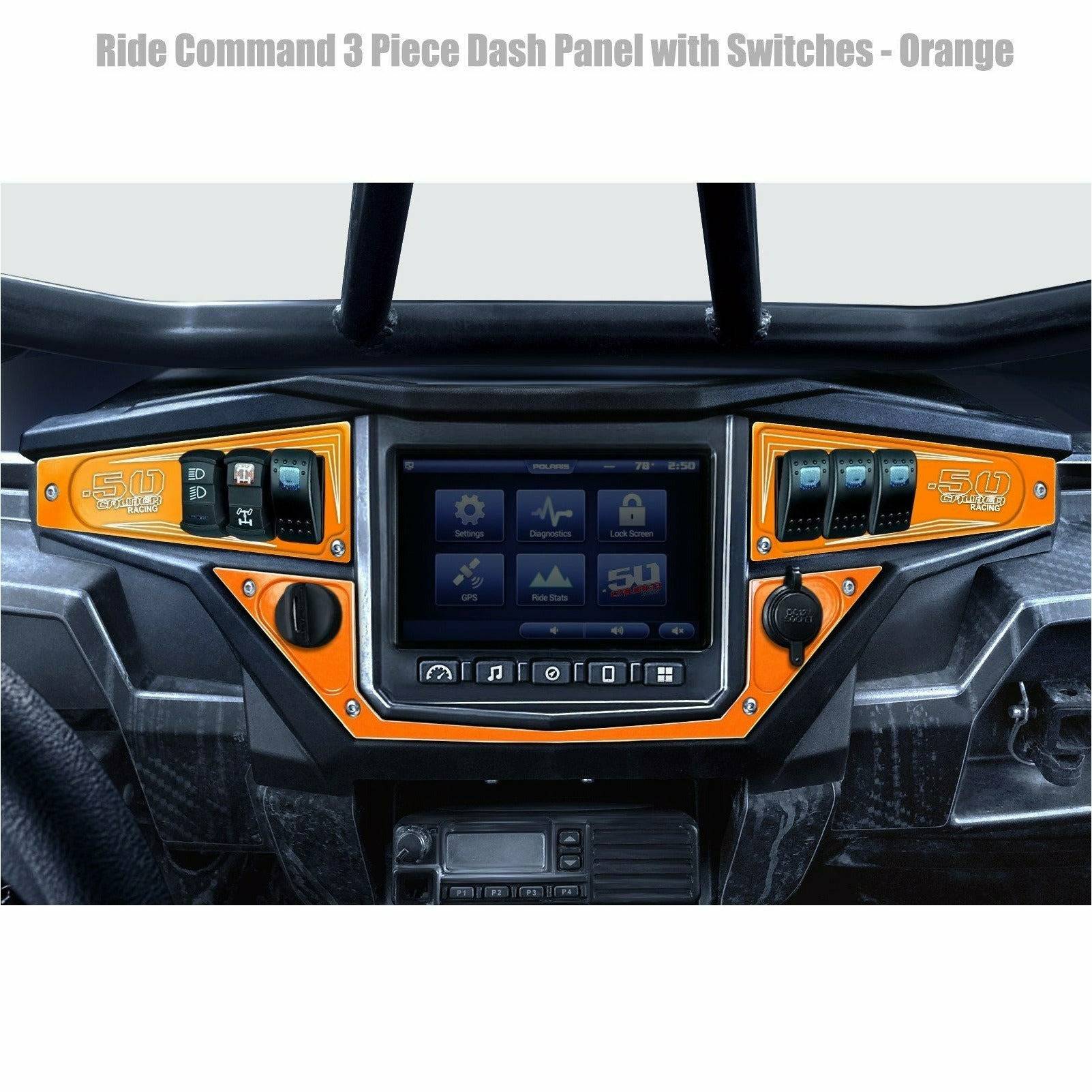 Photo of Polaris RZR XP 1000 (2017+) Ride Command 6 Switch Dash Panel by 50 Caliber Racing - Premium Dash Accessories for UTVs / Side by Sides