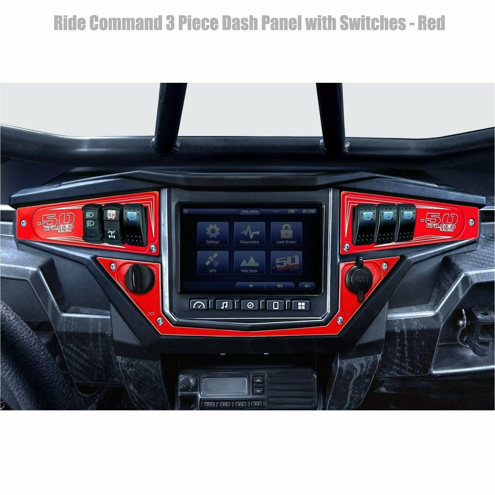 Photo of Polaris RZR XP 1000 (2017+) Ride Command 6 Switch Dash Panel by 50 Caliber Racing - Premium Dash Accessories for UTVs / Side by Sides