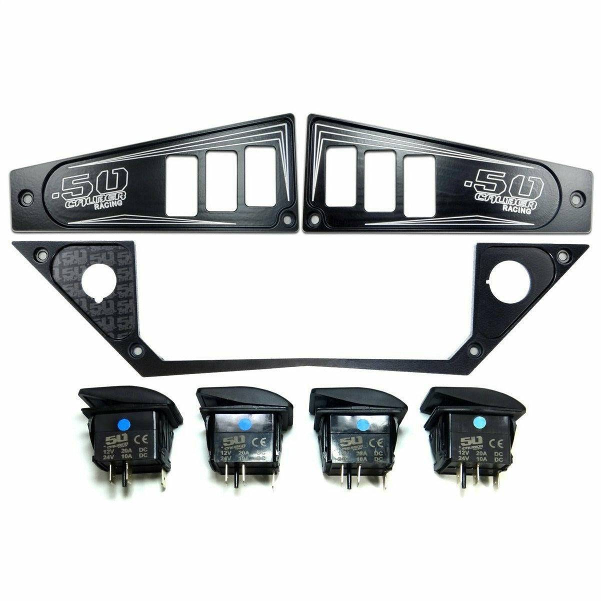 Photo of Polaris RZR XP 1000 (2017+) Ride Command 6 Switch Dash Panel by 50 Caliber Racing - Premium Dash Accessories for UTVs / Side by Sides