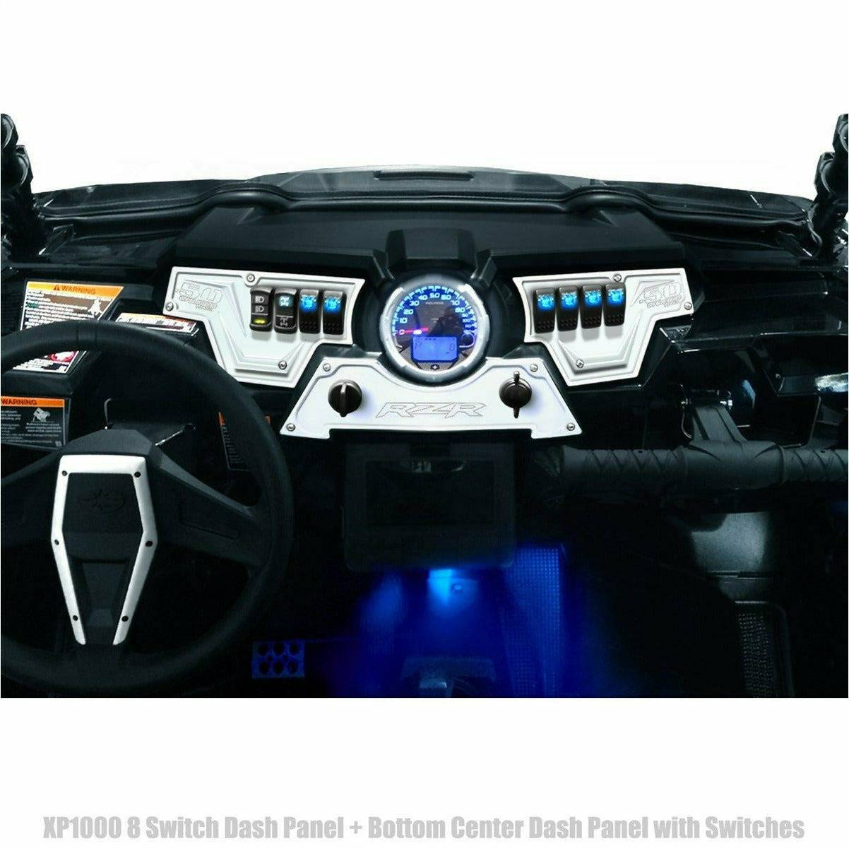 Photo of Polaris RZR XP 1000 8 Switch Dash Panel by 50 Caliber Racing - Premium Rocker Switches for UTVs / Side by Sides