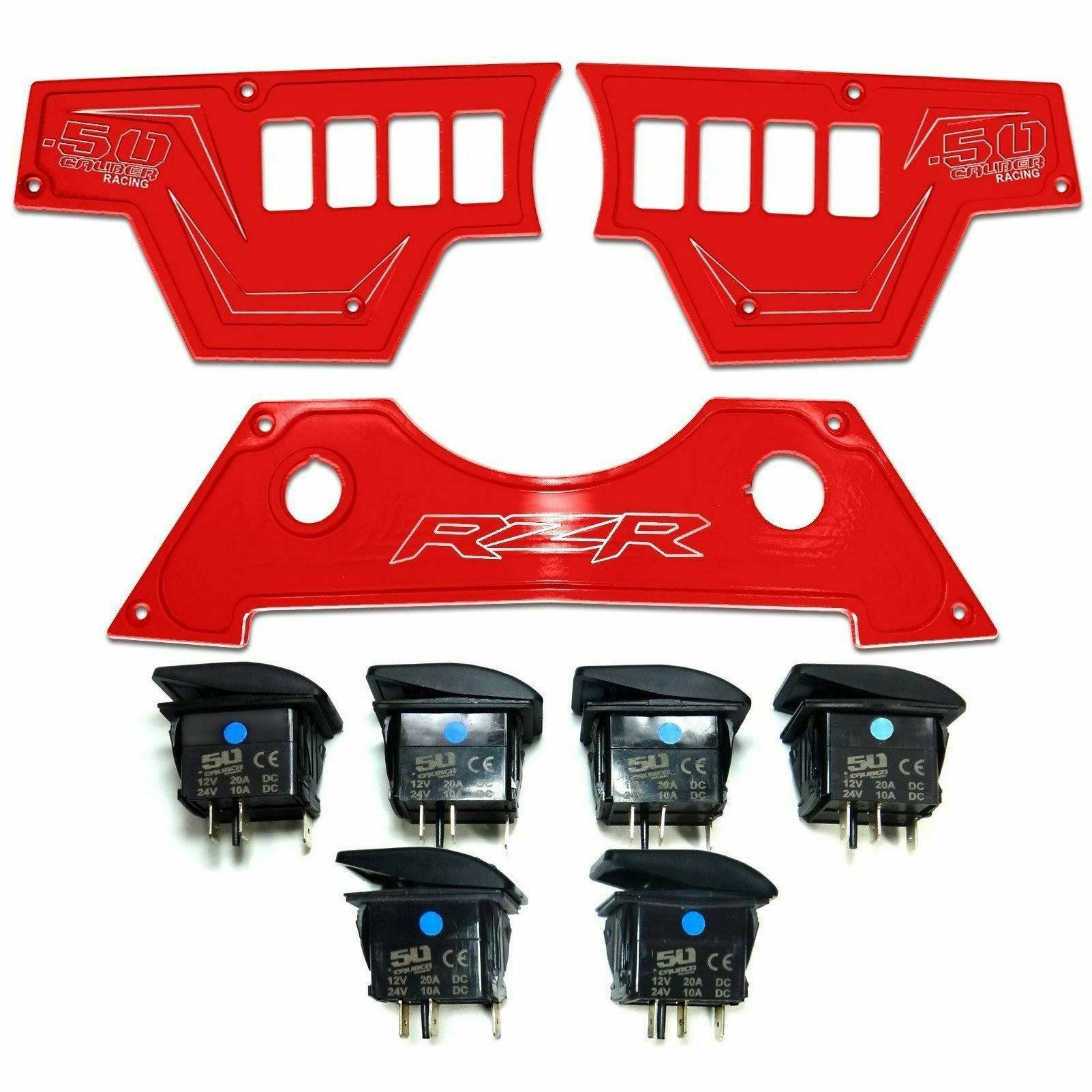 Photo of Polaris RZR XP 1000 8 Switch Dash Panel by 50 Caliber Racing - Premium Rocker Switches for UTVs / Side by Sides